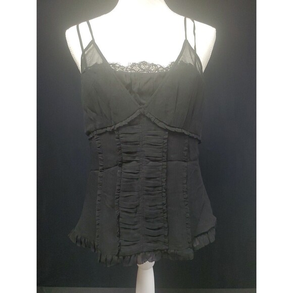 Jason Wu Double Layer V Neck Silk Strappy Tank Top Blouse Size 8 NWT NEW - Picture 1 of 13